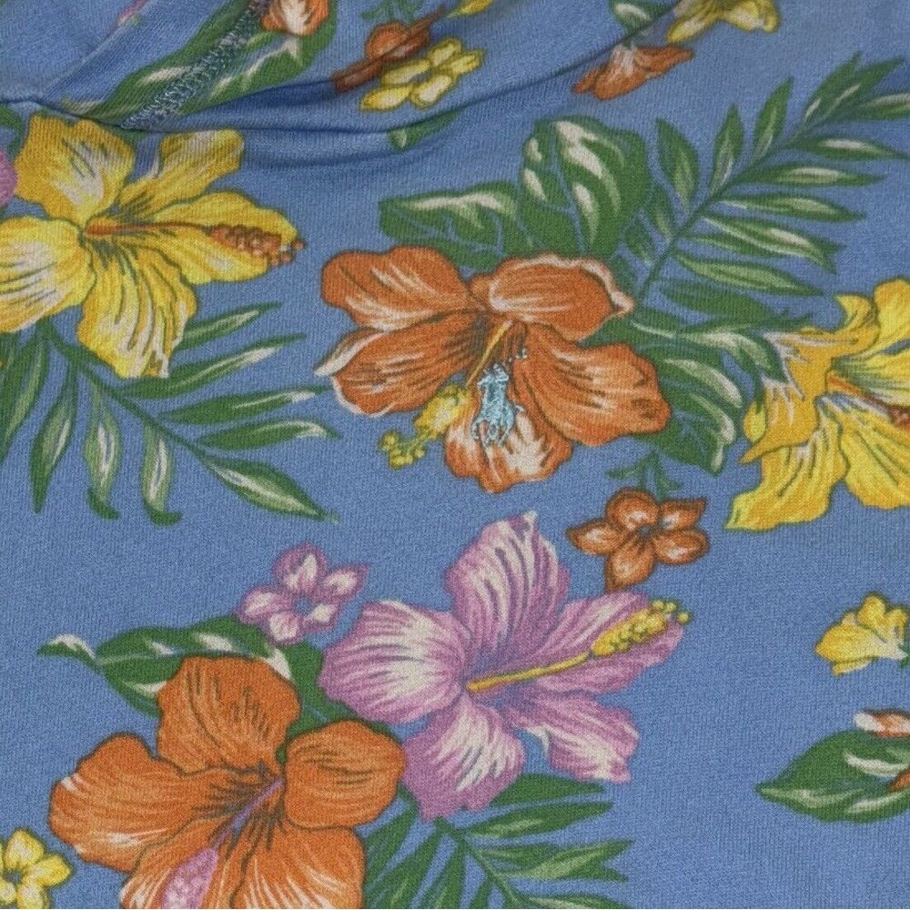 Polo Ralph Lauren Big Girls Floral Spa Terry Hoodie Hibiscus XL Athleisure Comfy - Picture 6 of 8